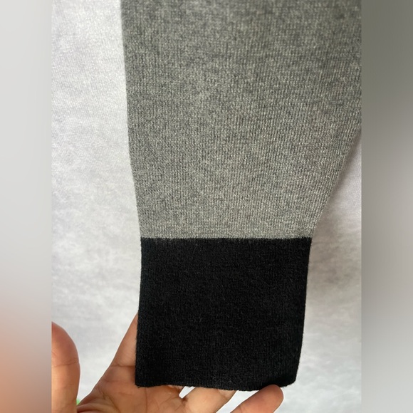 Mens Club  Monaco Cashmere Cotton Silk knit Cardigan Grey & Black M - Picture 3 of 9